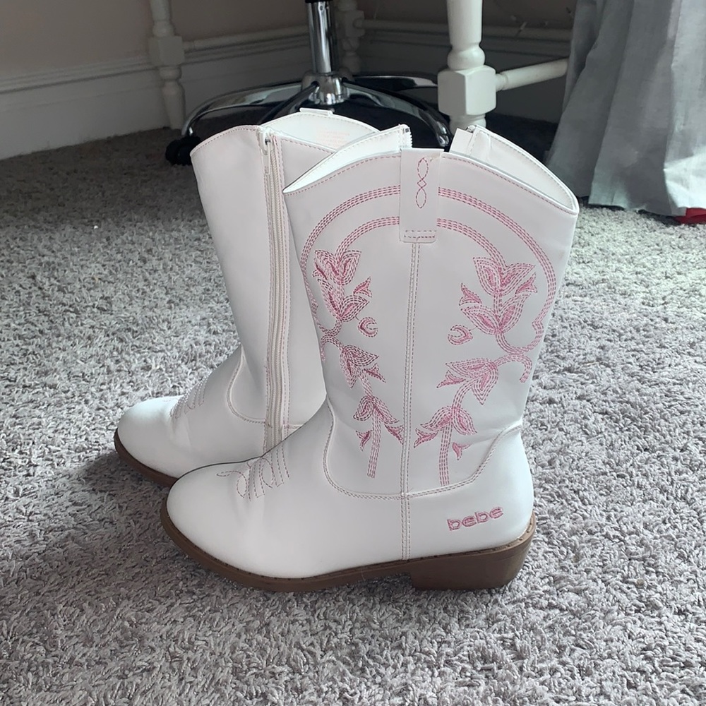 Pink and White Cowgirl Boots